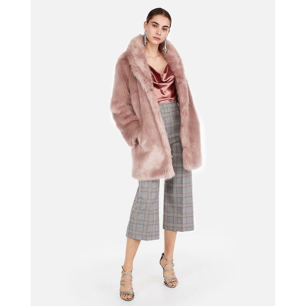 Express faux fur coat